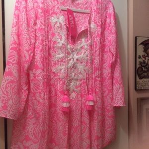 Lilly Pulitzer Havana Pink Claudia Marlina Tunic M